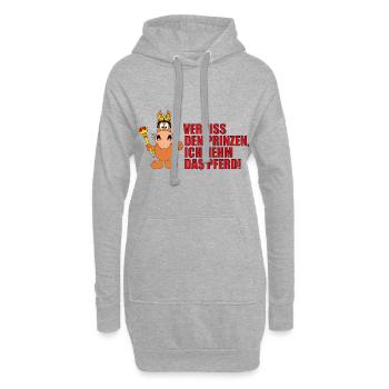 VERGISS DEN PRINZEN, ICH NEHM DAS PFERD! - Hoodie-Kleid - Grau meliert - Vorne