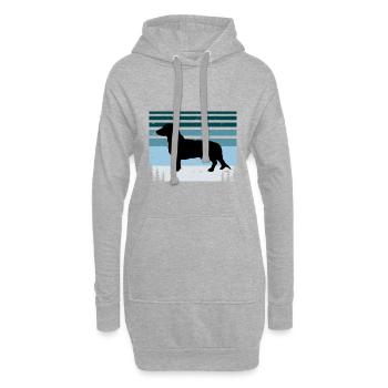 Westphalie Dachsbracke Dog Silhouette Retro Sun - Sweat-shirt à capuche long Femme - gris chiné - Devant