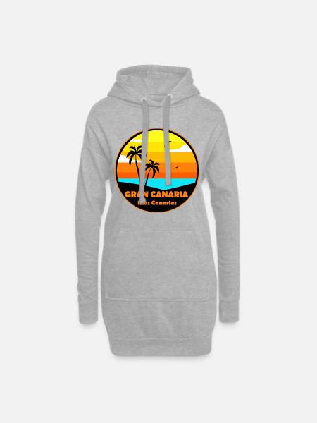 Gran Canaria - Hoodie-Kleid - Grau meliert