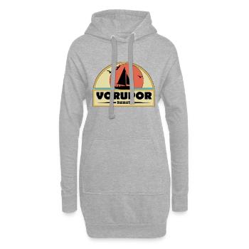 Vorupor Danemark Mer Baltique - Sweat-shirt à capuche long Femme - gris chiné - Devant