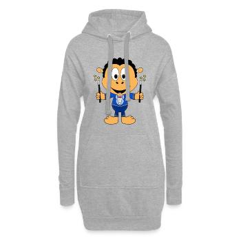 ZAUBERER - ZAUBERN - ZAUBEREI - SCHAF - TIER - Hoodie-Kleid - Grau meliert - Vorne