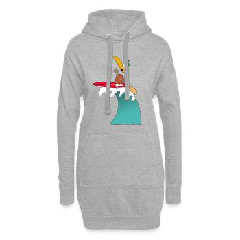STAND UP PADDLING - WELLENREITER - SURFER - ENTE - Hoodie-Kleid - Grau meliert - Vorne