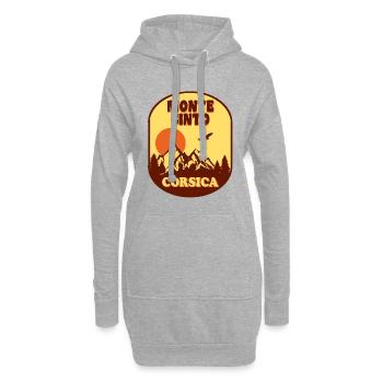Monte Cinto Corse - Sweat-shirt à capuche long Femme - gris chiné - Devant