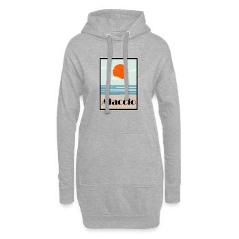 Ajaccio Corsica - Hoodie-Kleid - Grau meliert - Vorne