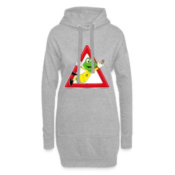 ACHTUNG FLIEGENFÄNGER - FROSCH - FLIEGE - TIERE - Hoodie-Kleid - Grau meliert - Vorne