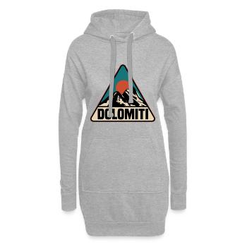 Dolomites Dolomiti - Sweat-shirt à capuche long Femme - gris chiné - Devant