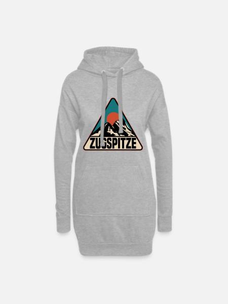 Zugspitze - Hoodie-Kleid - Grau meliert