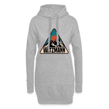 Watzmann - Hoodie-Kleid - Grau meliert - Vorne