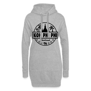 Koh Phi Phi Thaïlande - Sweat-shirt à capuche long Femme - gris chiné - Devant