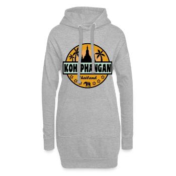 Koh Phangan Thailand - Hoodie-Kleid - Grau meliert - Vorne