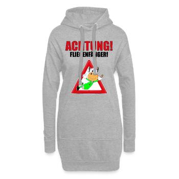 ACHTUNG! FLIEGENFÄNGER - KUH - TORWART - FUßBALL - Hoodie-Kleid - Grau meliert - Vorne