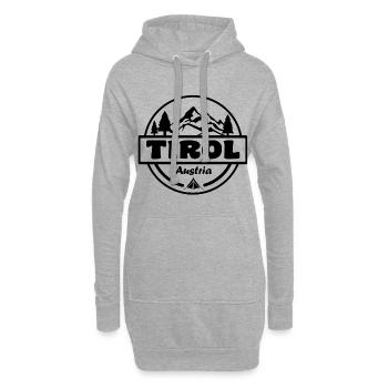 Tirol - Hoodie-Kleid - Grau meliert - Vorne