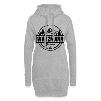Watzmann - Hoodie-Kleid - Grau meliert - Vorne