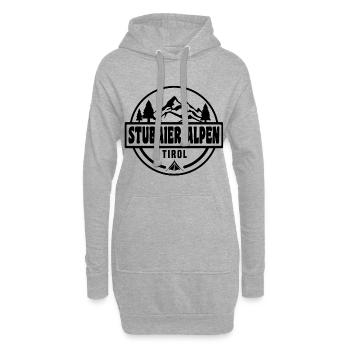 Stubaier Alpen - Hoodie-Kleid - Grau meliert - Vorne