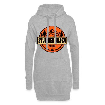 Stubaier Alpen - Hoodie-Kleid - Grau meliert - Vorne