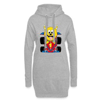 RENNFAHRER - AUTO - MONSTER - RENNAUTO - SPORT - Hoodie-Kleid - Grau meliert - Vorne