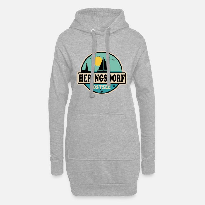 Heringsdorf - Hoodie-Kleid - Grau meliert