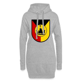 Berlin in Deutschland - Hoodie-Kleid - Grau meliert - Vorne