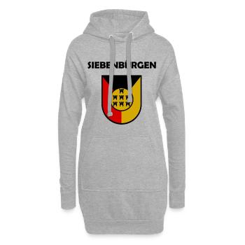 Les Saxons de Transylvanie - Sweat-shirt à capuche long Femme - gris chiné - Devant