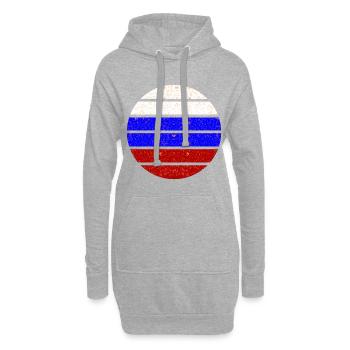 Zuhause in Rußland - Hoodie-Kleid - Grau meliert - Vorne