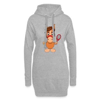 TENNIS - PFERD - PONY - Hoodie-Kleid - Grau meliert - Vorne