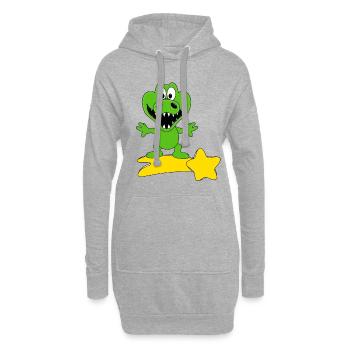 KROKODIL - STERNSCHNUPPE - Hoodie-Kleid - Grau meliert - Vorne