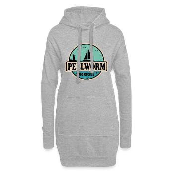 Nordsee Segelboot Leuchtturm Pellworm - Hoodie-Kleid - Grau meliert - Vorne