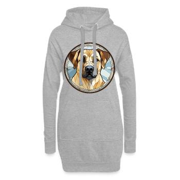 Anatolischer Schäferhund Rasse Aquarellglas - Hoodie-Kleid - Grau meliert - Vorne