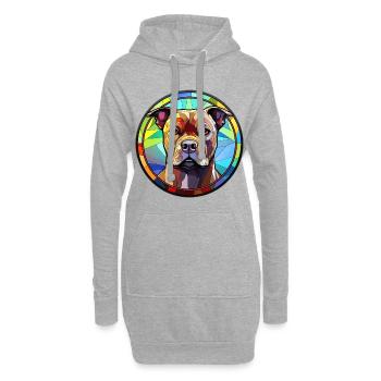 Staffordshire Bullterrier Hunderasse Aquarell Gl - Hoodie-Kleid - Grau meliert - Vorne