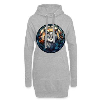 Bambino Cat Breed Aquarelle Verre - Sweat-shirt à capuche long Femme - gris chiné - Devant