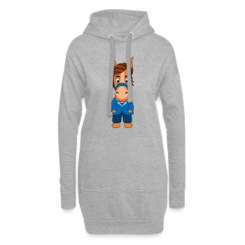 BRÄUTIGAM - PFERD - Hoodie-Kleid - Grau meliert - Vorne