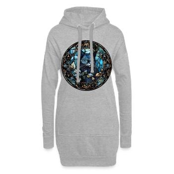 hantilly Tiffany Cat Breed Aquarelle Verre - Sweat-shirt à capuche long Femme - gris chiné - Devant