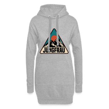 Jungfrau Schweiz - Hoodie-Kleid - Grau meliert - Vorne