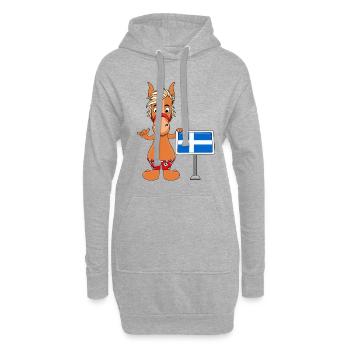 PFERD - PONY - SHETLANDINSELN - SHETLAND - SHETTY - Hoodie-Kleid - Grau meliert - Vorne