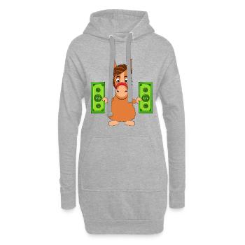 PFERD - PONY - GELD - Hoodie-Kleid - Grau meliert - Vorne