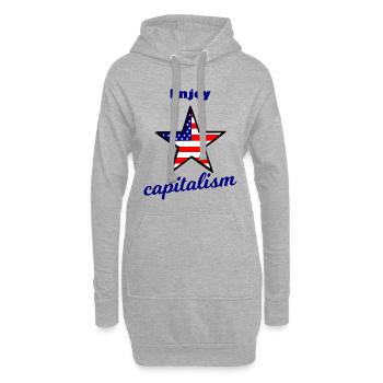 Wall Street Kapitalist - Hoodie-Kleid - Grau meliert - Vorne