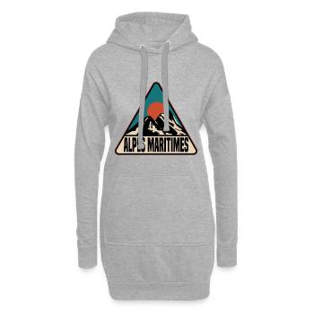 Alpes Maritimes - Hoodie-Kleid - Grau meliert - Vorne