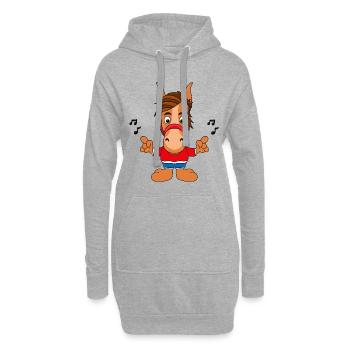 PFERD - PONY - MUSIK - Hoodie-Kleid - Grau meliert - Vorne