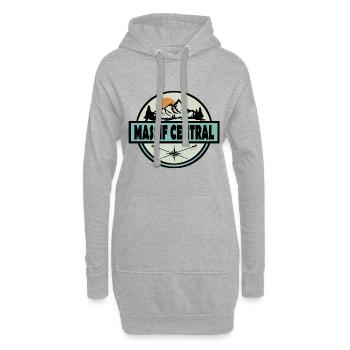 massif central - Hoodie-Kleid - Grau meliert - Vorne
