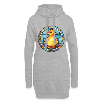 Chich Aquarelle colorée Animal Animal Illustration - Sweat-shirt à capuche long Femme - gris chiné - Devant