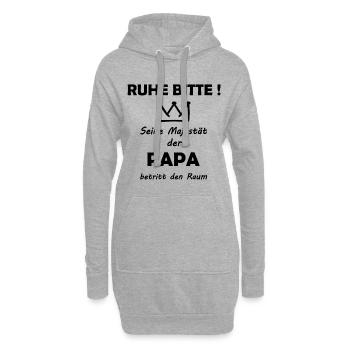 Der beste Papa - Hoodie-Kleid - Grau meliert - Vorne