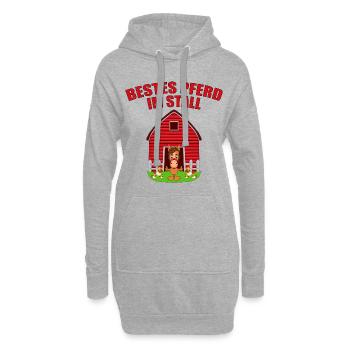 BESTES PFERD IM STALL - Hoodie-Kleid - Grau meliert - Vorne
