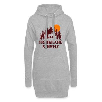 Fränkische Schweiz - Hoodie-Kleid - Grau meliert - Vorne