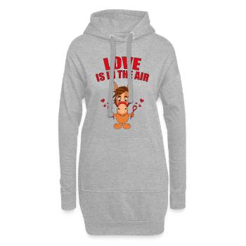 LOVE IS IN THE AIR - PFERD - SEIFENBLASEN - PONY - Hoodie-Kleid - Grau meliert - Vorne