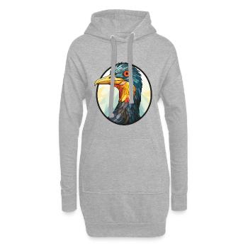 Kormoran Buntes Aquarell Tier Illustration - Hoodie-Kleid - Grau meliert - Vorne