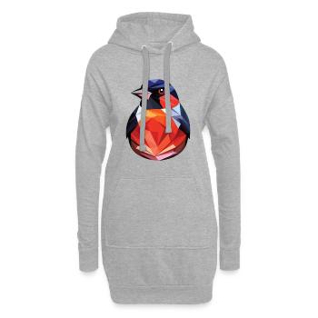 Gimpel Bunte Aquarell-Tierillustration - Hoodie-Kleid - Grau meliert - Vorne