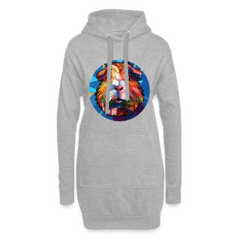 Cochon d’Inde Aquarelle colorée Illustration d’animaux - Sweat-shirt à capuche long Femme - gris chiné - Devant