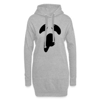 GEIST - GESPENST - HALLOWEEN - Hoodie-Kleid - Grau meliert - Vorne