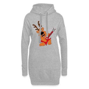GITARRE - MUSIK - MUSIKER - BAND - REH - RENTIER - Hoodie-Kleid - Grau meliert - Vorne