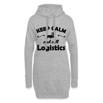 Das beste Logistik Team - Hoodie-Kleid - Grau meliert - Vorne
